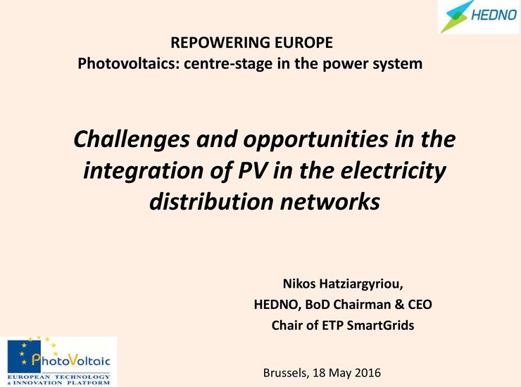 Challenges and opportunities in the integration of PV in the electricity distribution networks