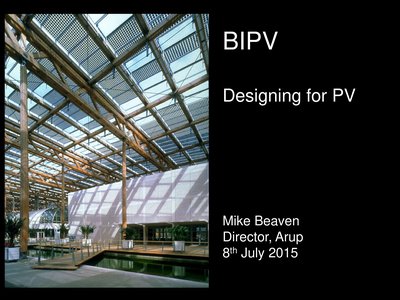 Designing PV for buildings