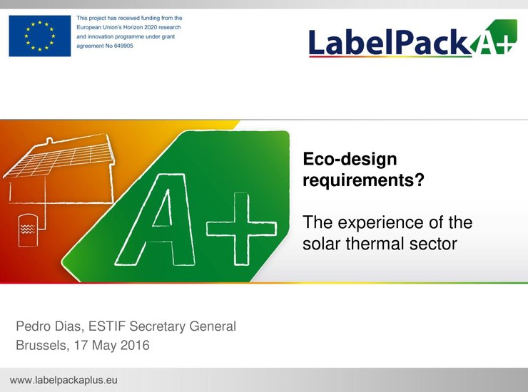 Eco-Design requirements ? The experience of the solar thermal sector