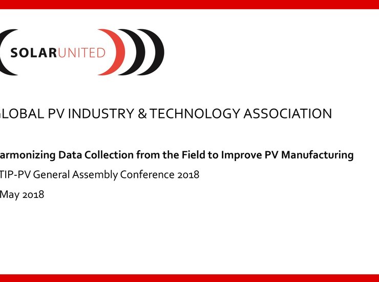 Harmonizing Data Collection from the Field to Improve PV Manufacturing