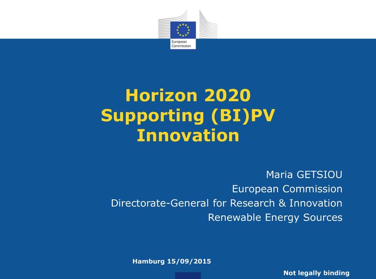 Horizon 2020 Supporting (BI)PV Innovation
