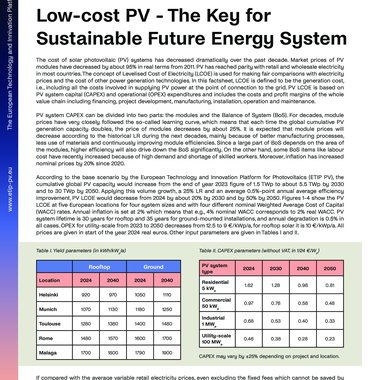 Low-cost PV - The Key for  Sustainable Future Energy System