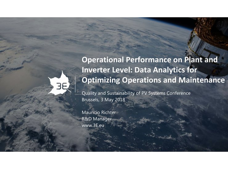 Operational performance on plant and inverter level: data analytics for optimizing operations and maintenance
