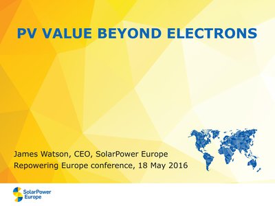 PV value for Europe beyond electrons