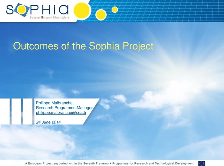 Results of SOPHIA project