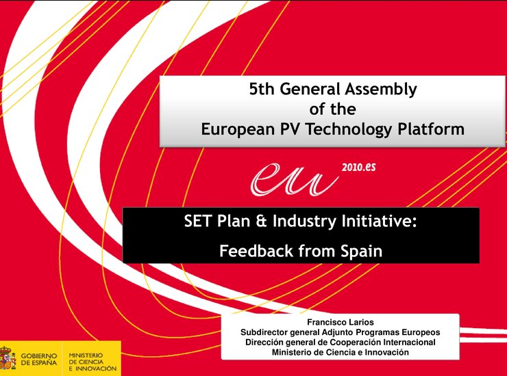 SET-Plan & Industry Initiative: Feedback from Spain