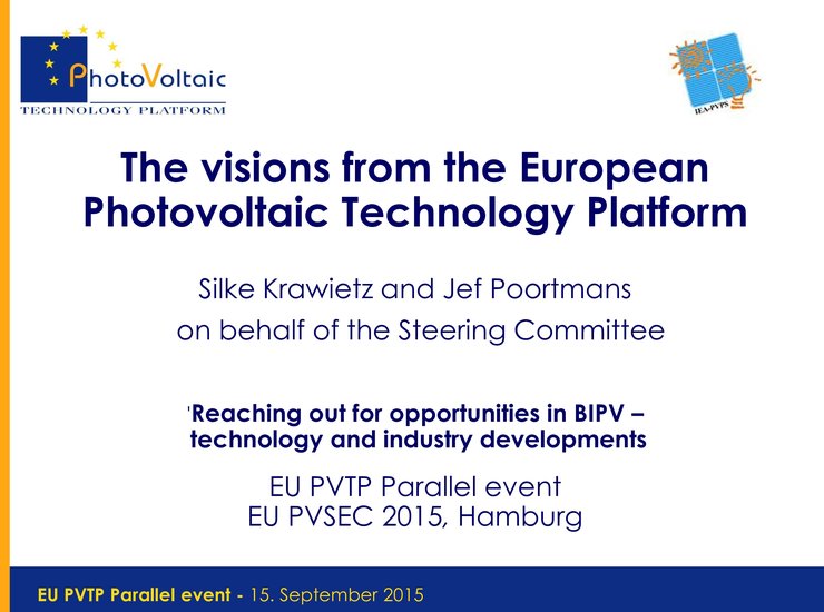 The Visions from the European Photovoltaic Technology Platform