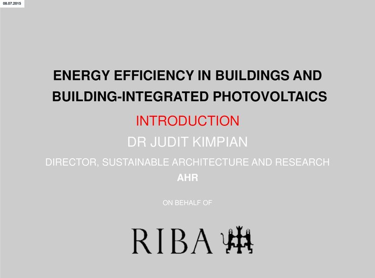 Welcome to the RIBA premises